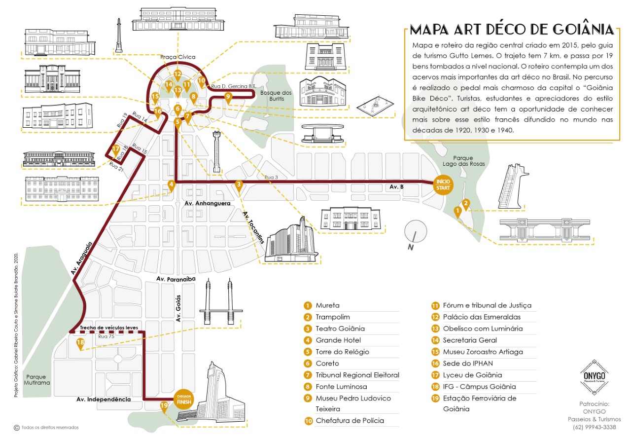 Mapa Art Deco Goiânia-GO