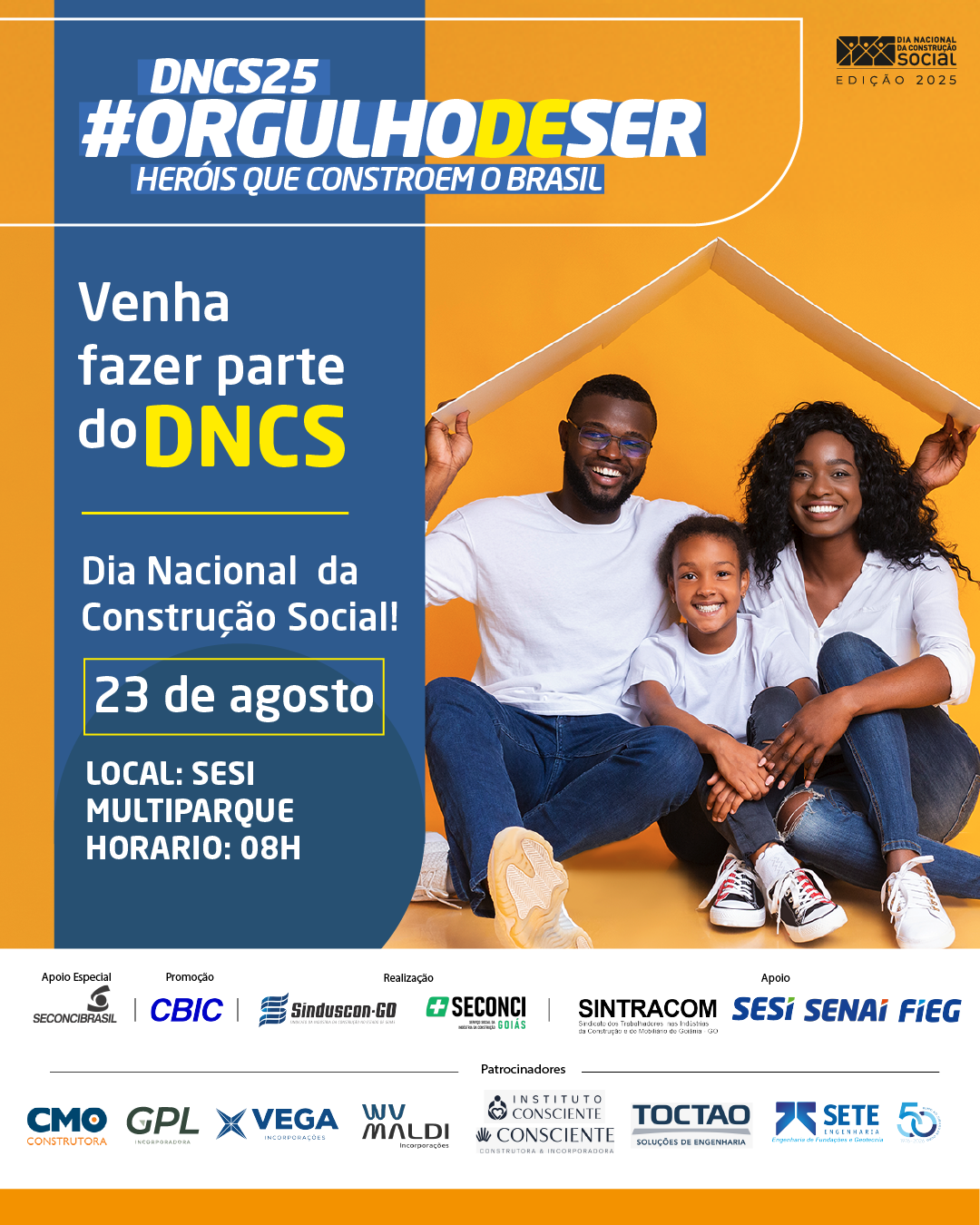 DNCS 2025: Sinduscon-GO convida empresas e trabalhadores para o Dia Nacional da Construção Social